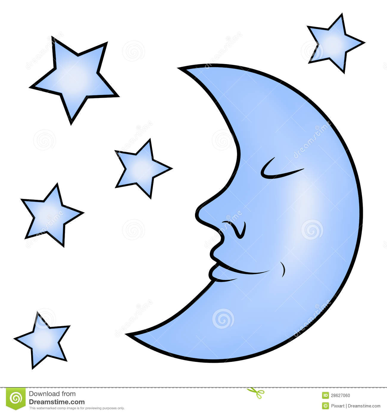 1300x1390 Blue Moon Clipart