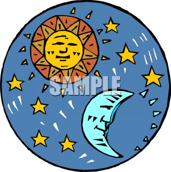 348x350 Sun Moon And Stars Clipart 101 Clip Art
