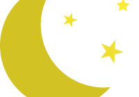 200x140 Moon Clipart Solid Black Crescent Moon Clipart Sticker Luna