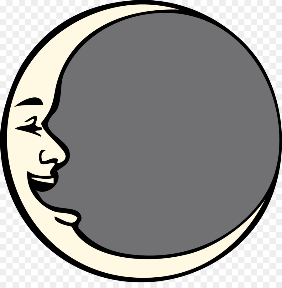 900x920 Man In The Moon Lunar Phase Smiley Clip Art