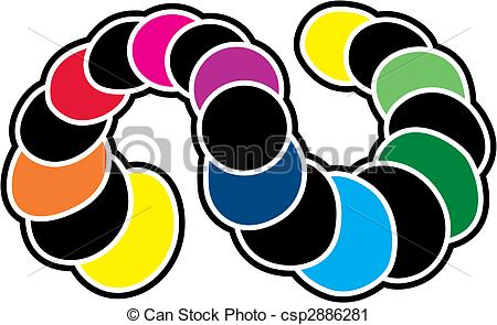 450x295 Colors Strip. Moon Phase Vector Clip Art