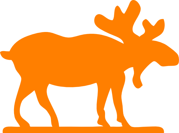 600x445 Orange Moose Clip Art