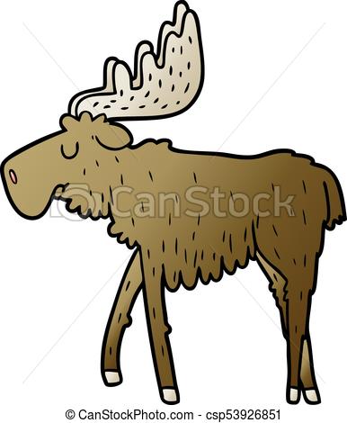 386x470 Cartoon Moose.