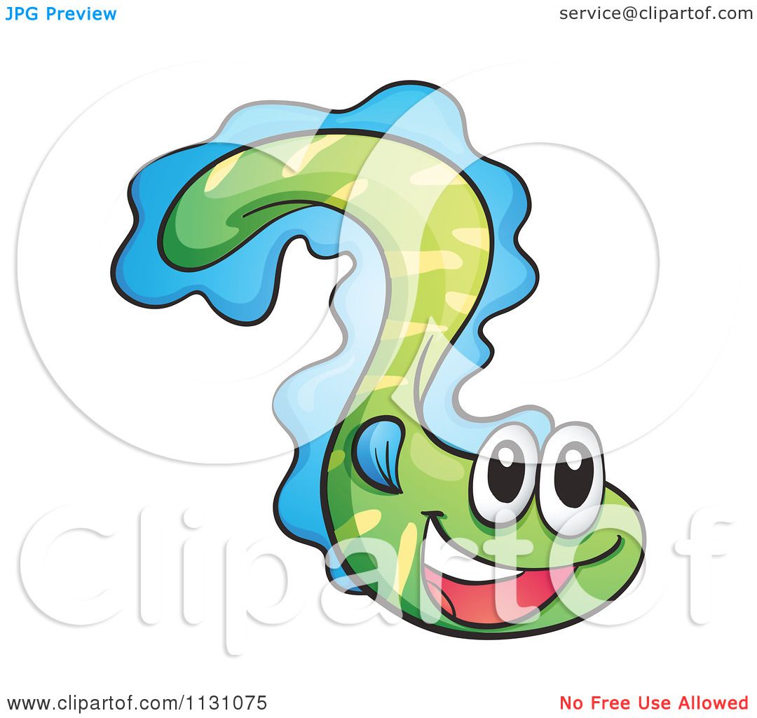 1080x1024 Cartoon Of A Happy Green And Blue Eel