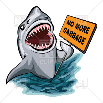 400x400 Shark With Placard