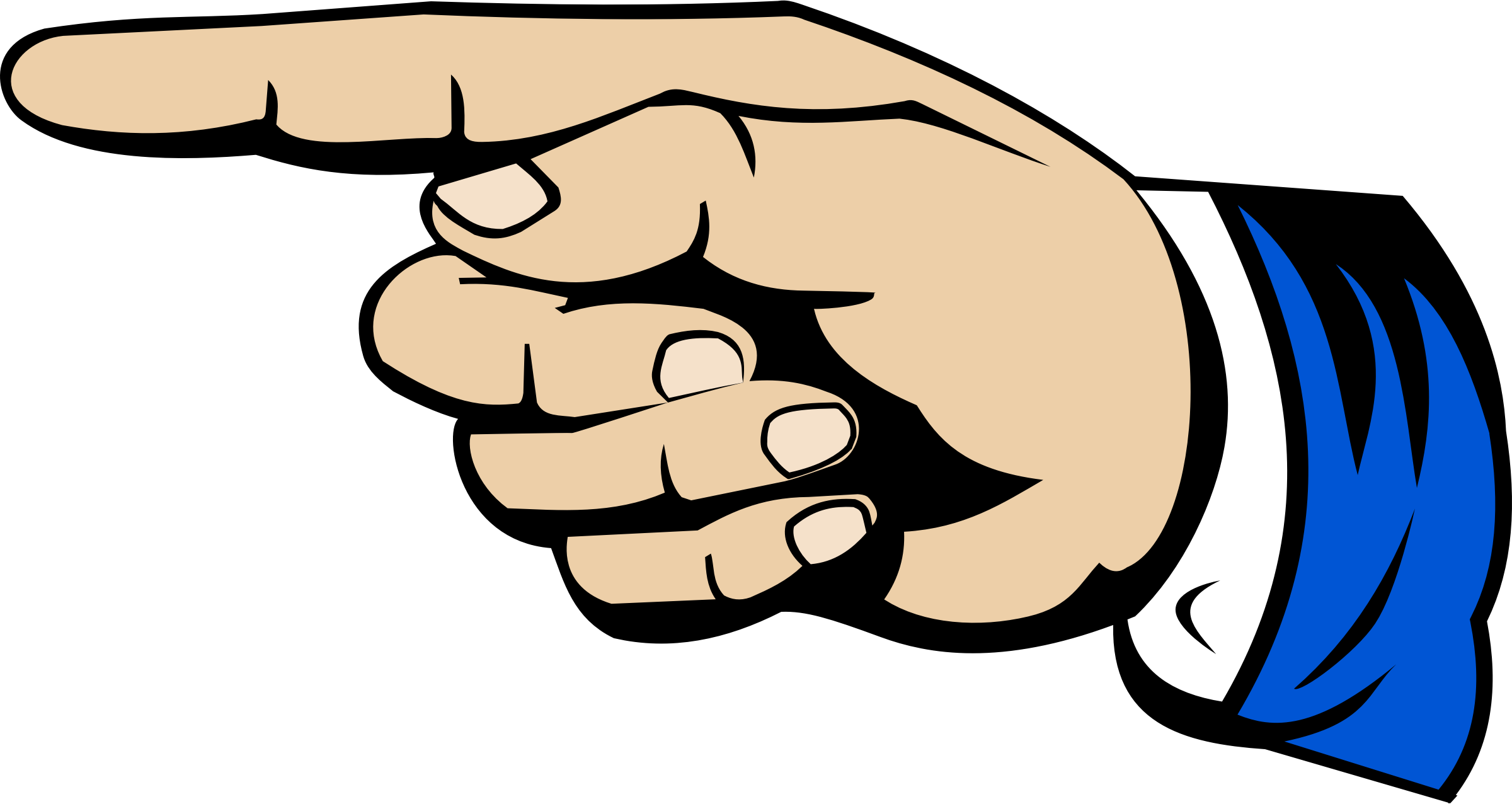 2400x1276 Thumb Index Finger Digit Clip Art