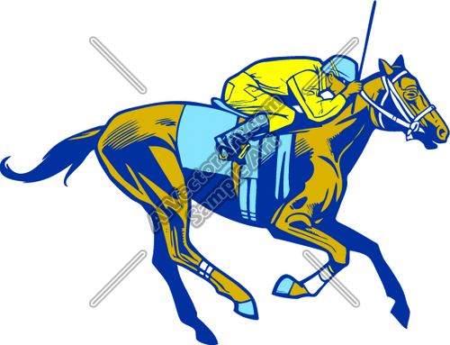 500x383 Horse Race Rider On Race Horse Clipart And Vectorart Sports