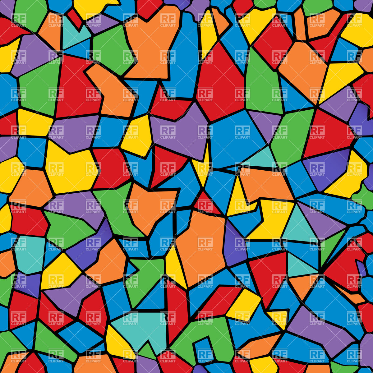 1200x1200 Colored Vitrage Mosaic Background Royalty Free Vector Clip Art