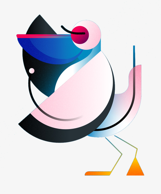 650x781 Geometric Mosaic Bird, Small Animals, Color, Cartoon Bird Png