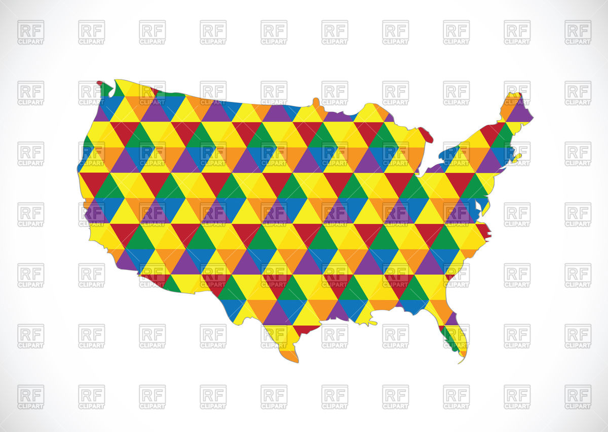 1200x853 Map Of Usa Covered With Mosaic Design Royalty Free Vector Clip Art
