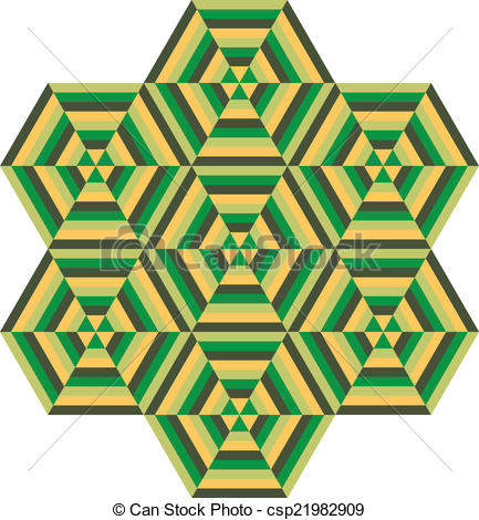 433x470 Mosaic Of Different Colors, Geometric Shapes Hexagons . Vector