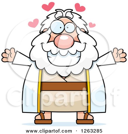 450x470 Clipart Of A Cartoon Friendly Waving Chubby Moses Holding A Tablet