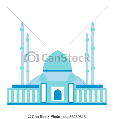450x470 Mosque Flat Icon Isolated On White Background Clipart