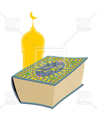 320x400 Quran. Sacred Book Of Muslims. Royalty Free Vector Clip Art Image