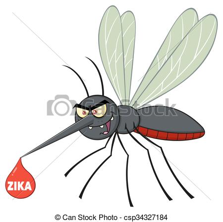 450x447 Mosquito Flying With Blood Drop. Mosquito Cartoon Character