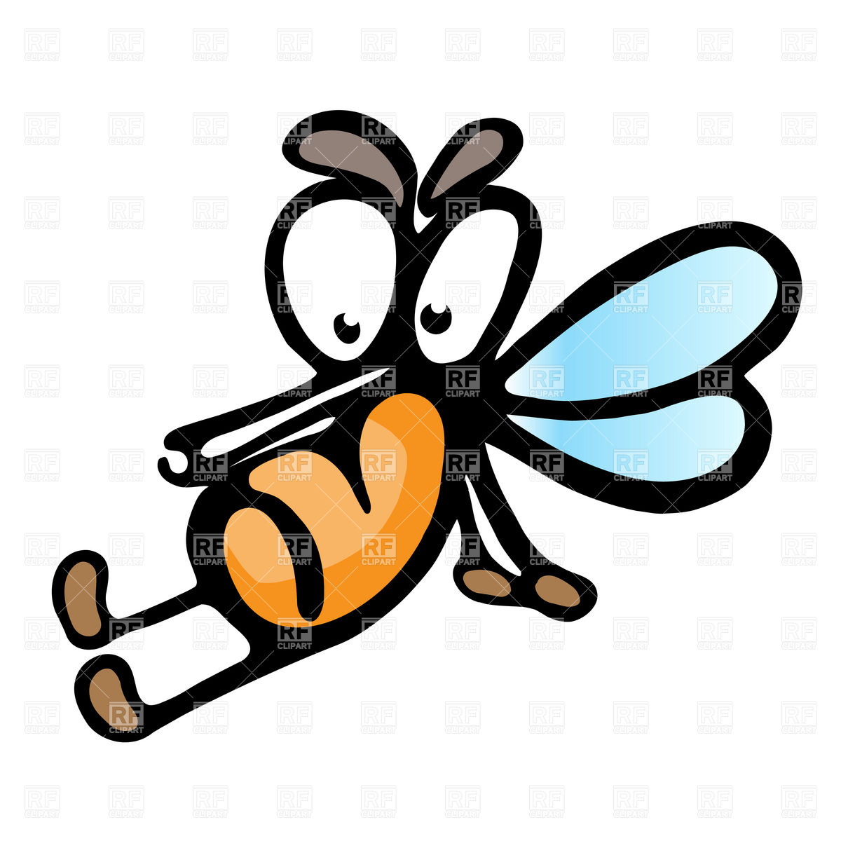 1200x1200 Cartoon Resting Mosquito Royalty Free Vector Clip Art Image