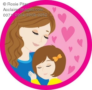 300x294 Clipart Illustration Of A Mother And Her Daughter