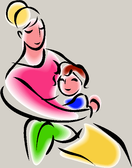 464x588 Mother Hugging Children Clipart