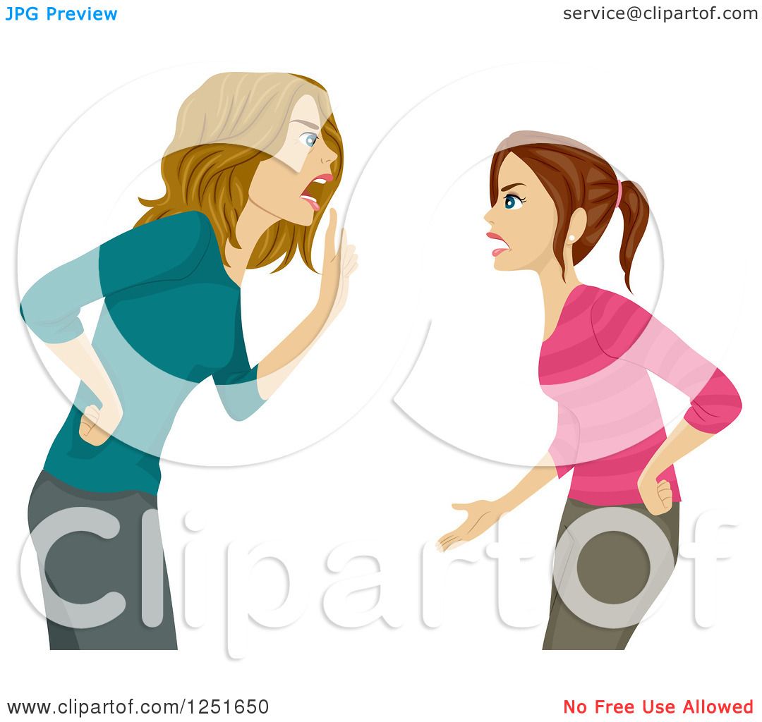 1080x1024 Clipart Of A Mother Arguing With Her Teenage Daughter