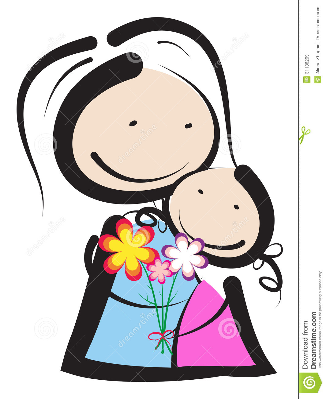 1065x1300 Mother And Daughter Cartoon Drawing Day Clipart For Daughter