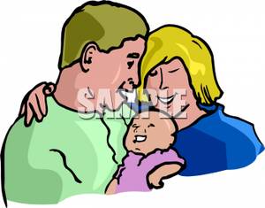 300x235 A Mother And A Father Holding Their Newborn Baby