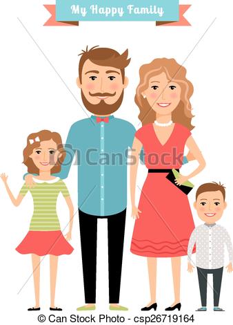 338x470 Happy Family. Parents Kids. Daughter Father, Mother