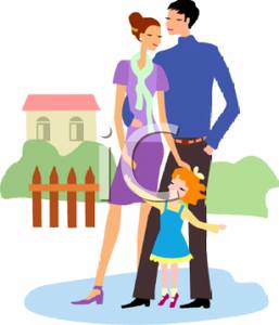 257x300 A Mother And A Father Standing With Their Daughter