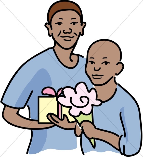 561x612 Holding Gifts Clipart Mother's Day Clipart