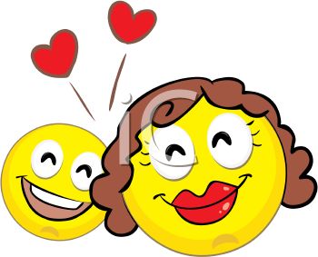 350x283 Royalty Free Clipart Image Mother Smiley With Her Son