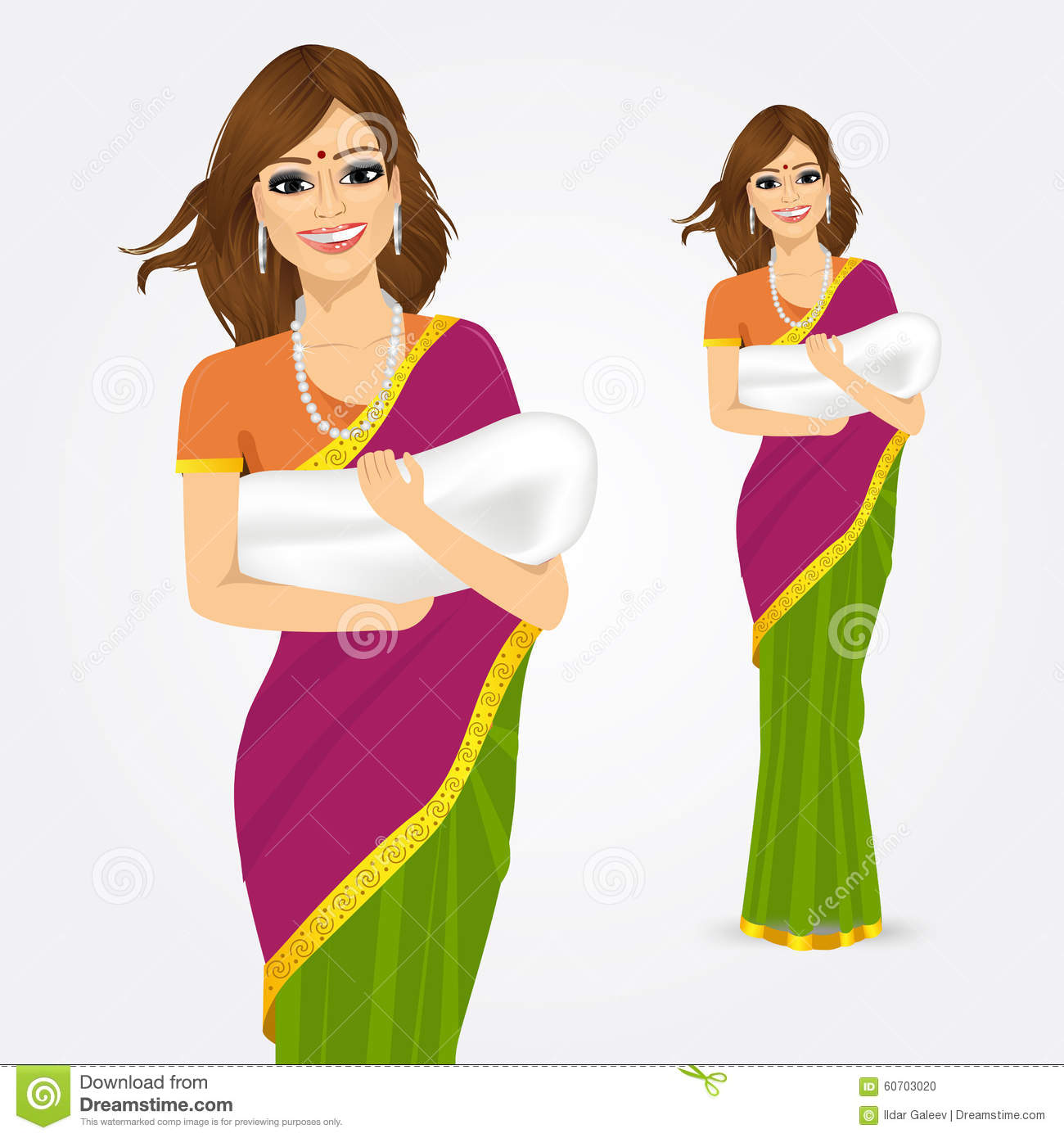 1300x1390 Mother And Baby Clipart Indian