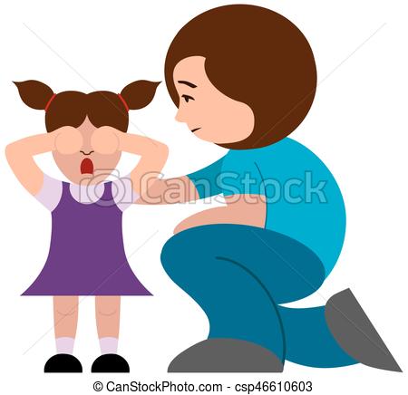 450x436 Mother Comforting Daughter. Concerned Mother Is Comforting