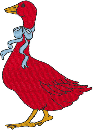 300x420 Red Mother Goose Embroidery Design