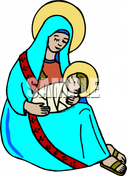 253x350 Royalty Free Mother Mary Clip Art, Christmas Clipart
