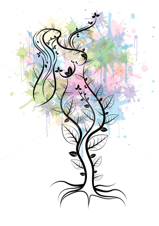 318x450 Mother Nature Tree Stock Vector