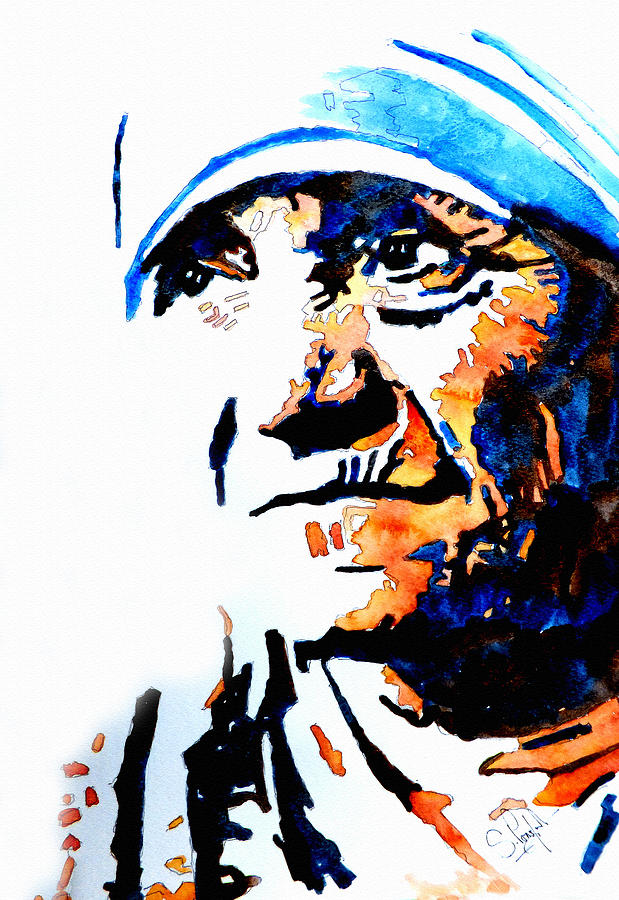 619x900 Mother Teresa Painting By Steven Ponsford