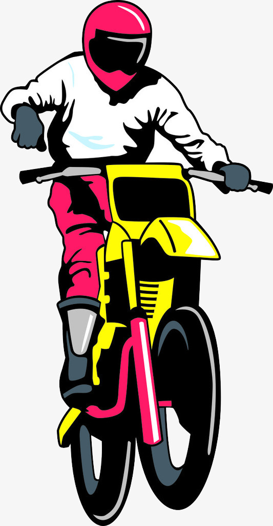533x1024 Cartoon Painting Motocross, Racing, Motorcycle, Cartoon Png Image