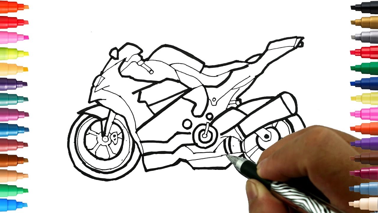 Motorbike Colouring Pages at GetDrawings | Free download