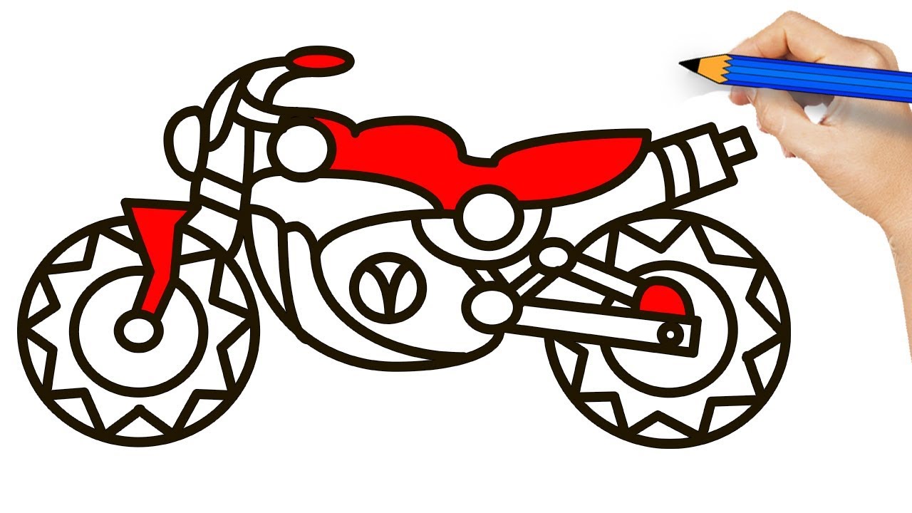 1280x720 How To Draw Suv Motorcycle Coloring Pages With Colored Markers