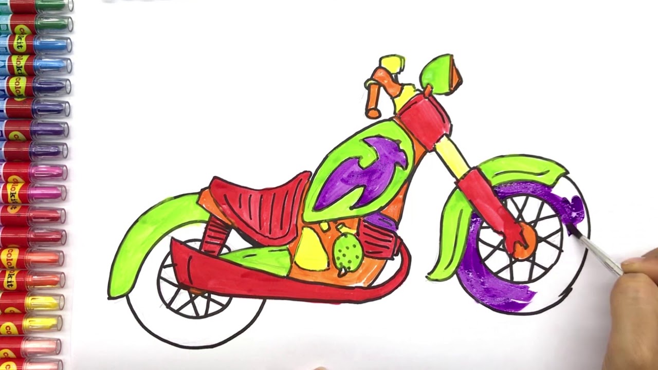 1280x720 Motorbike Drawing For Beginners