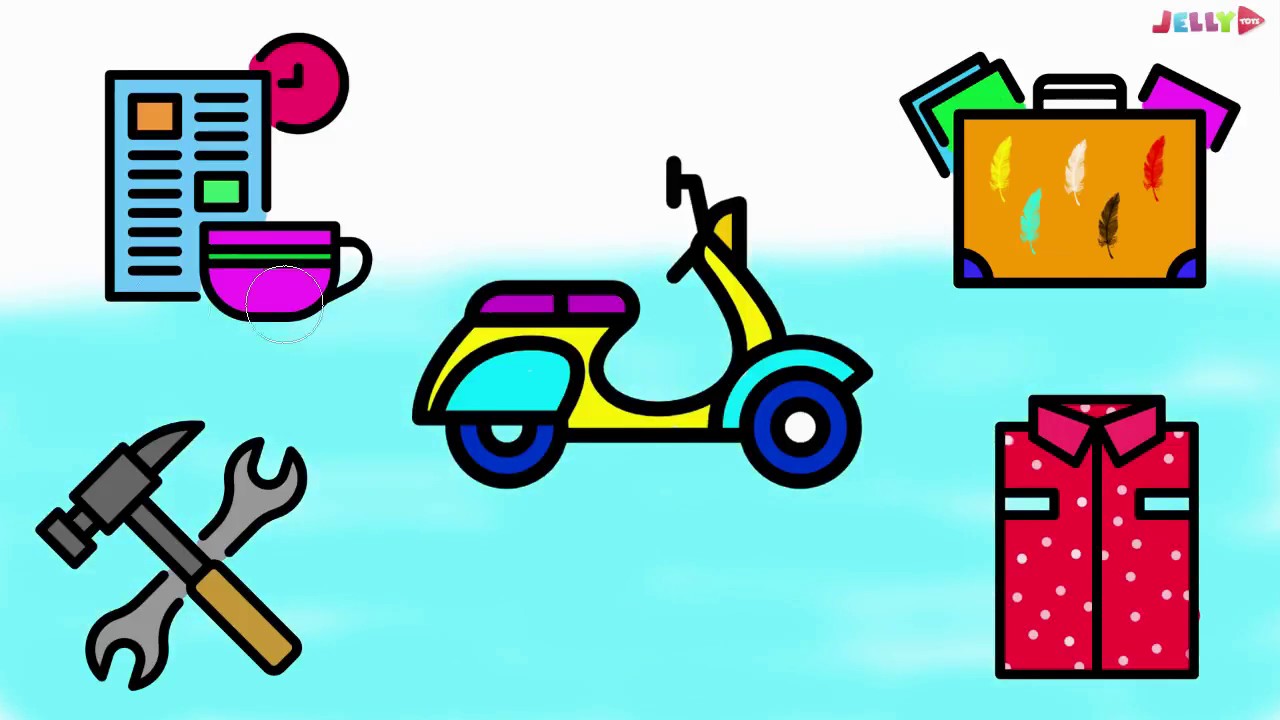 1280x720 Coloring Pages For How To Draw Motorbike, Art Colours