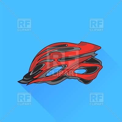 400x400 Red Bike Helmet Flat Icon Royalty Free Vector Clip Art Image
