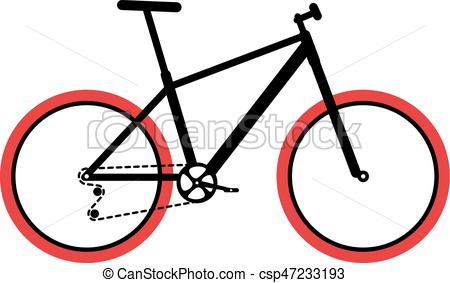 450x283 Simplified Flat Mountain Bike Design, Vector Illustration . Eps