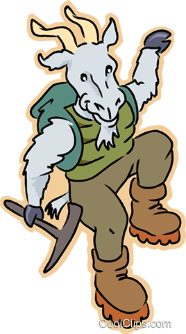 268x480 Mountain Goat Royalty Free Vector Clip Art Illustration Vc008813