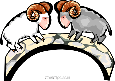 480x342 Mountain Goats Rams Royalty Free Vector Clip Art Illustration