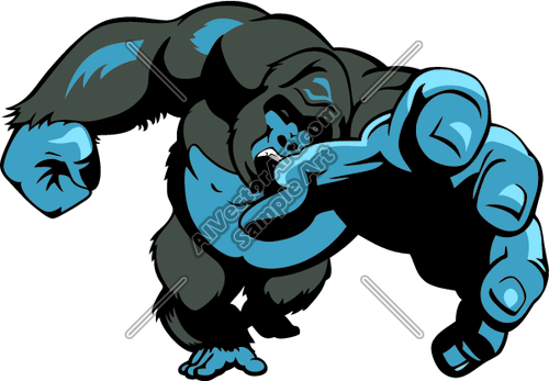 500x347 Gorilla4 Clipart And Vectorart Sports Mascots