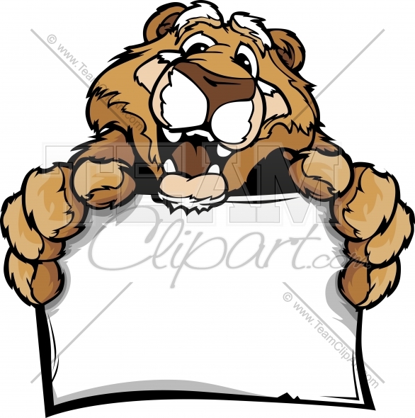 586x590 Happy Cougar Clipart Cartoon Image. Easy To Edit Vector Format.