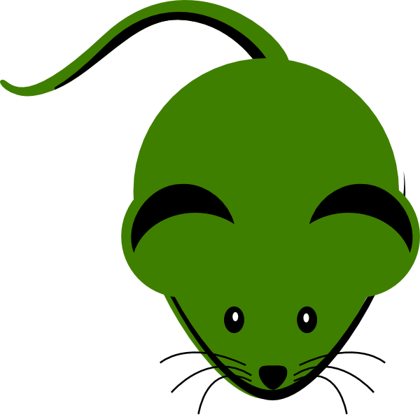 600x593 Cute Green Mouse Cartoon Clip Art