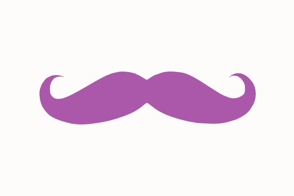600x400 Purple Mustache Clip Art