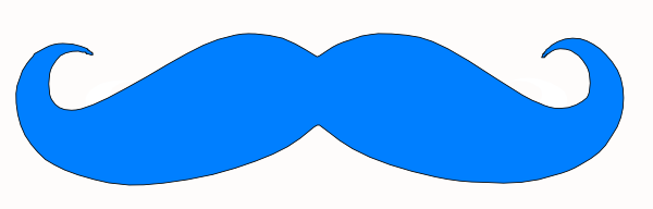 600x192 Blue Mustache Png, Svg Clip Art For Web