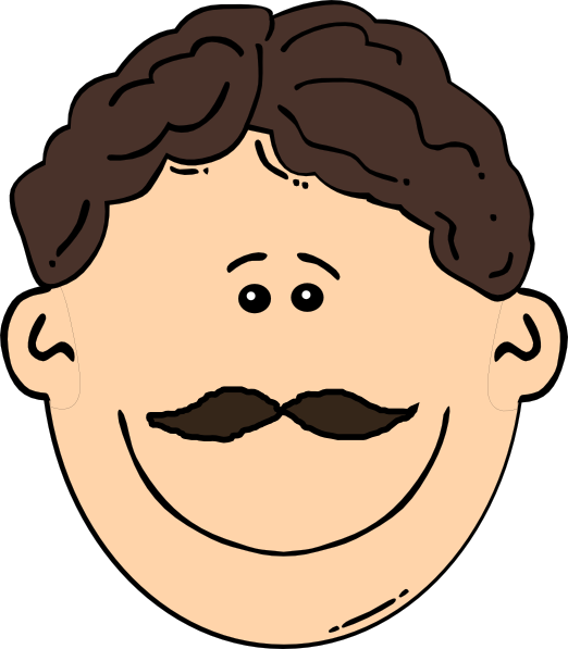 522x597 Brown Hair Clipart Mustach